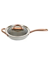 BergHOFF Ouro Gold 5pc 18/10 Stainless Steel Starter Set, Glass Lids, Rose Gold Handles