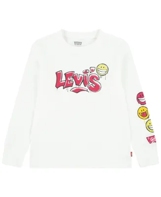 Levi's Little Boys Sprayed Logo Long Sleeve T-shirt