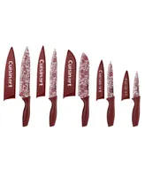 Cuisinart Stainless Steel 10 Piece Printed Cutlery Burgundy Lace Set