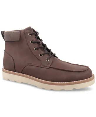 Club Room Men's Clifton Lace-Up Moc-Toe Boots, Created for Macy's