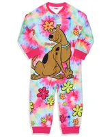 Scooby-Doo Toddler Girls Tie-Dye Flower Union Suit Footless Sleep Pajama