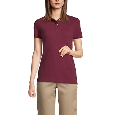 Lands' End Women's Short Sleeve Feminine Fit Mesh Polo Shirt