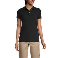 Lands' End Women's School Uniform Short Sleeve Feminine Fit Mesh Polo Shirt