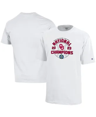 Big Boys Champion White Oklahoma Sooners 2023 Ncaa Softball Women's College World Series Champions Locker Room T-shirt