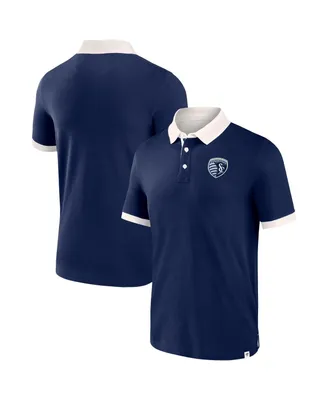 Men's Fanatics Navy Sporting Kansas City Second Period Polo Shirt