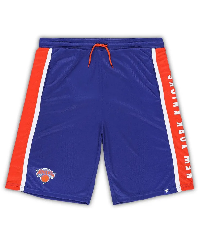 Men's Fanatics Blue New York Knicks Big and Tall Referee Iconic Mesh Shorts