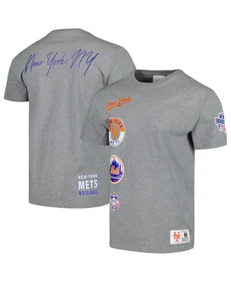 Men's Mitchell & Ness Heather Gray New York Mets Cooperstown Collection City Collection T-shirt