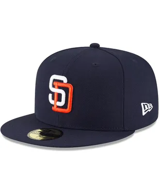 Men's New Era Navy San Diego Padres Cooperstown Collection Wool 59FIFTY Fitted Hat