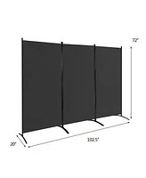 Costway 3-Panel Room Divider Folding Privacy Partition Screen for Office