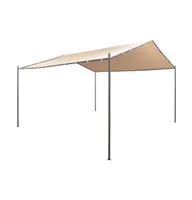 vidaXL Gazebo Pavilion Tent Canopy 13' 1"x13' 1" Steel Beige