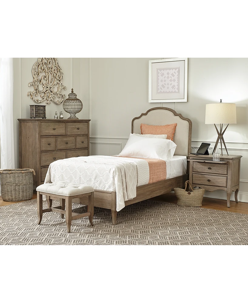 Provence Upholstered Twin Bed 3-Pc. Set (Bed