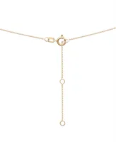 Wrapped Diamond Curved Bar Statement Necklace (1/4 ct. t.w.) in 14k Gold, 15" + 2" extender, Created for Macy's