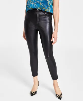 I.n.c. International Concepts Women's Faux-Leather Skinny Pants, Created for Macy's