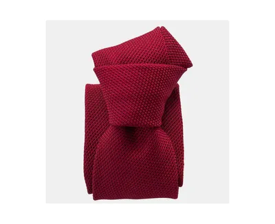 Elizabetta Men's Rosso - Silk Grenadine Tie for Men
