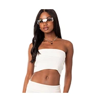 Women's Desiree Fold Over Knit Tube Top