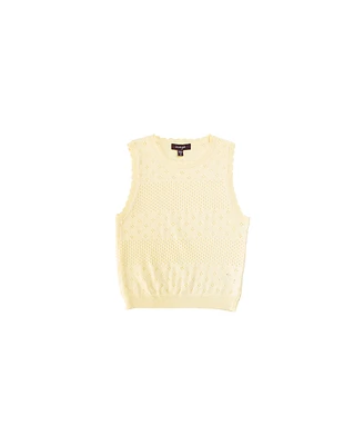 Imoga Collection Big Girls Cathy Lime Fine Yarn Eyelet Sweater Tank