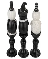 Set of 3 Halloween Candlestick Decorations, 8.25"