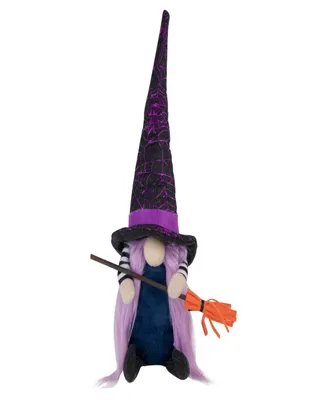 14" Halloween Witch Gnome with Broom