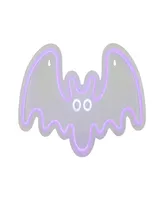 15" Led Lighted Neon Style Bat Halloween Window Silhouette