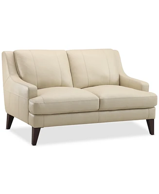 Collyn 59" Modern Leather Loveseat, Created for Macy's