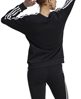 adidas Women's 3-Stripe Cotton Fleece Crewneck Sweatshirt