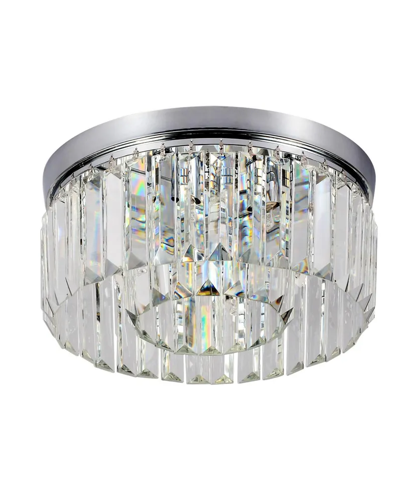 Simplie Fun Modern Small Crystal Flush Mount Light With 6 Lights