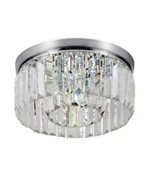 Simplie Fun Modern Small Crystal Flush Mount Light With 6 Lights