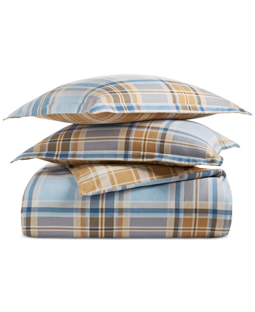 Charter Club Homespun Plaid Flannel Comforter, Full/Queen, Created for Macy's