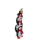 41" Lighted Stacked Penguin Family Outdoor Christmas Decoration