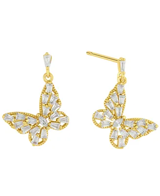 And Now This Cubic Zirconia Butterfly Drop Earring