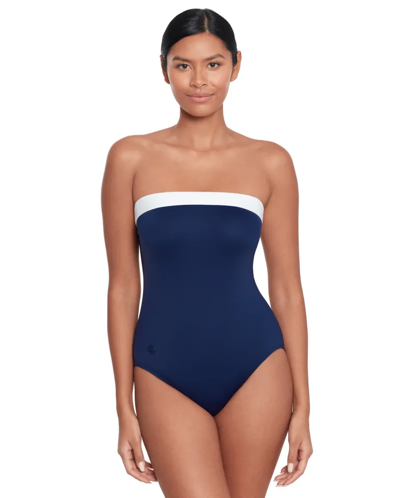 Lauren Ralph Lauren Women's Modern Bandeau One Piece Swimsuit