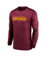 Men's Nike Burgundy Washington Commanders Sideline Team Velocity Performance Long Sleeve T-shirt