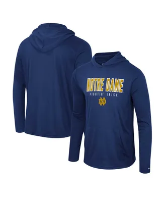 Men's Colosseum Navy Notre Dame Fighting Irish Team Color Rival Hoodie Long Sleeve T-shirt