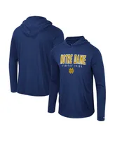 Men's Colosseum Navy Notre Dame Fighting Irish Team Color Rival Hoodie Long Sleeve T-shirt