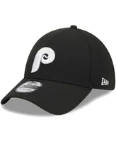 Men's New Era Black Philadelphia Phillies Logo 39THIRTY Flex Hat