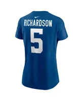 Women's Nike Anthony Richardson Royal Indianapolis Colts 2023 Nfl Draft First Round Pick Player Name and Number T-shirt