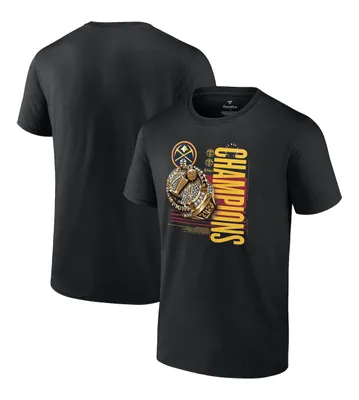 Men's Fanatics Black Denver Nuggets 2023 Nba Finals Champions Slam Bling Ring T-shirt