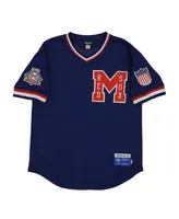 Men's Rings & Crwns #6 Navy Memphis Red Sox Mesh Replica V-Neck Jersey