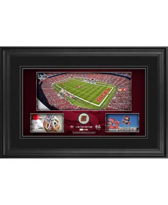 San Francisco 49ers Framed 10" x 18" Stadium Panoramic Collage with Game-Used Football - Limited Edition of 500