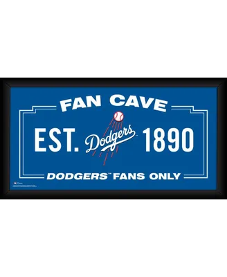 Los Angeles Dodgers Framed 10" x 20" Fan Cave Collage