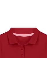 Nautica Little Girls Uniform Short Sleeve Interlock Polo Shirt