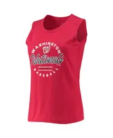 Women's LevelWear Red Washington Nationals Macy Tank Top