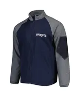 Men's Dunbrooke Navy New England Patriots Hurricane Raglan Full-Zip Windbreaker Jacket