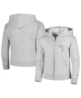 Big Boys League Collegiate Wear Heather Gray Michigan State Spartans Full-Zip Hoodie