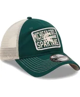 Men's New Era Green, Natural Michigan State Spartans Devoted 9TWENTY Adjustable Hat