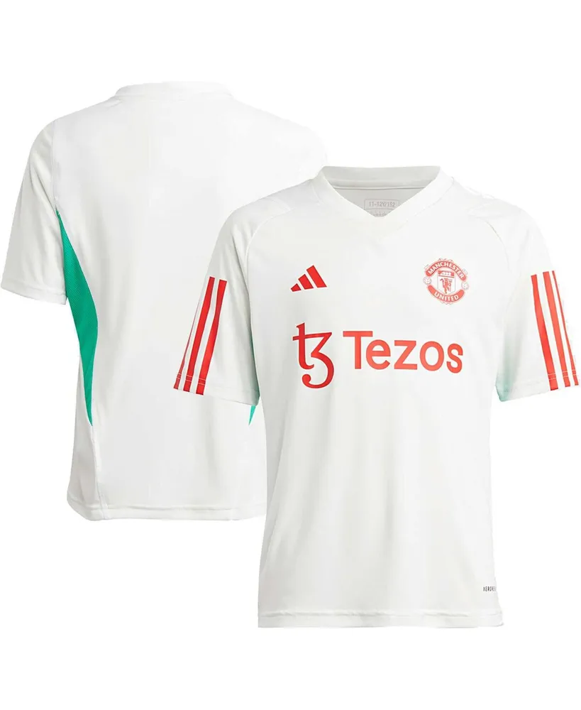 Big Boys adidas White Manchester United Training Jersey