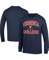 Men's Champion Navy Virginia Cavaliers High Motor Long Sleeve T-shirt