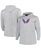 Men's Heather Gray Washington Capitals Big and Tall Pullover Hoodie