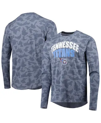 Men's Msx by Michael Strahan Navy Tennessee Titans Performance Camo Long Sleeve T-shirt
