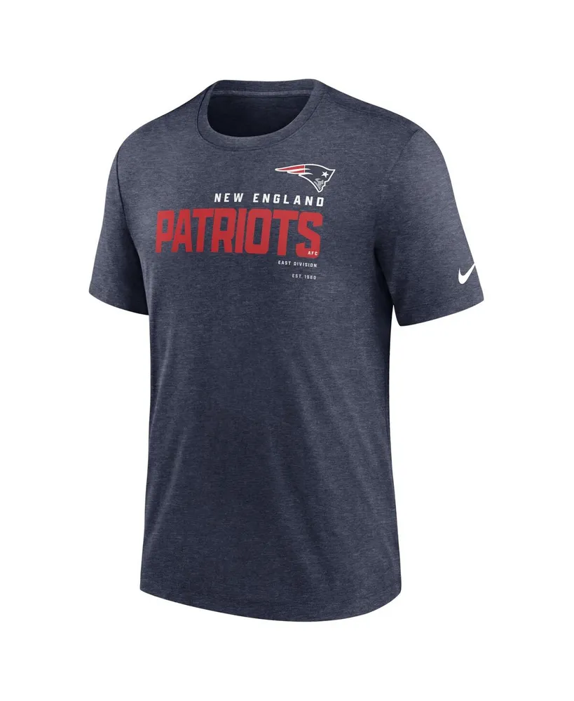 Men's Nike Heather Navy New England Patriots Team Tri-Blend T-shirt